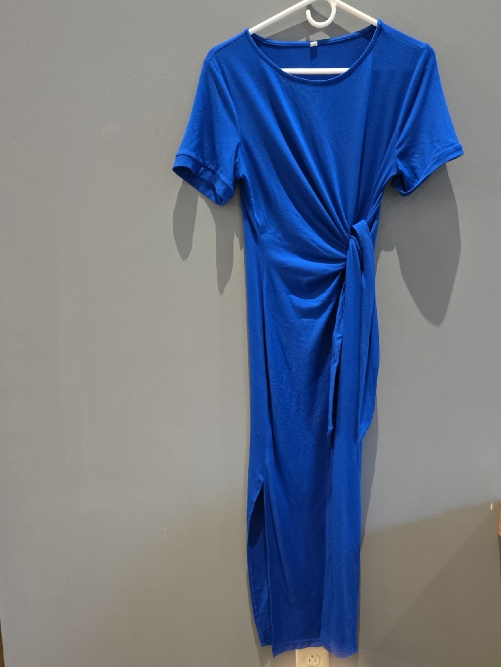 Blue Knot-Waist Midi Dress - Women